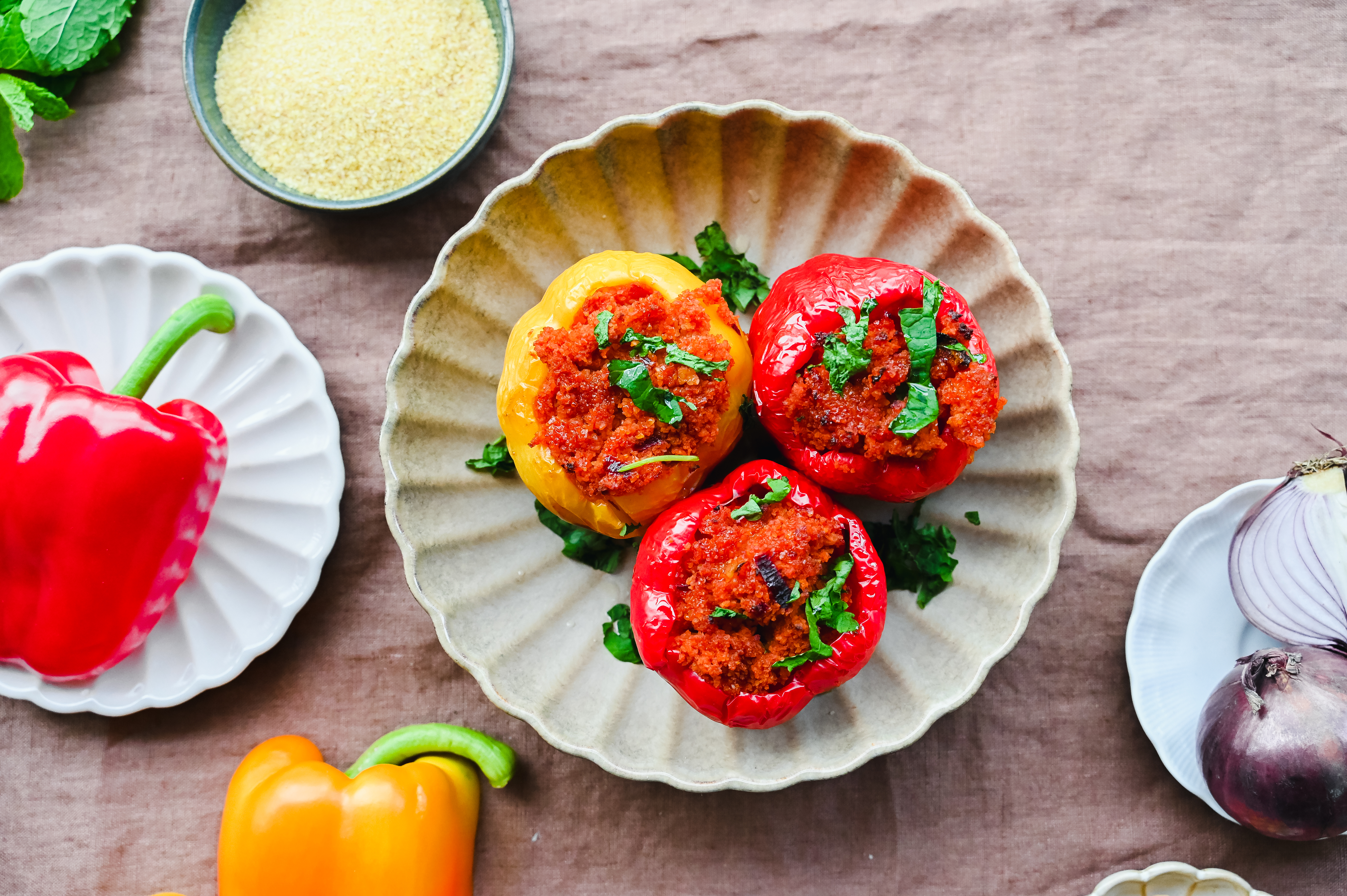 Türkische gefüllte Paprikaschoten mit Bulgur | Miras Food